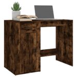 vidaXL Stôl dymový dub 100x49x75 cm spracované drevo – Obrázok 4