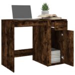 vidaXL Stôl dymový dub 100x49x75 cm spracované drevo – Obrázok 5