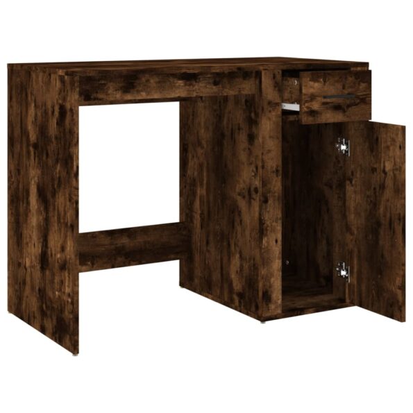 vidaXL Stôl dymový dub 100x49x75 cm spracované drevo – Obrázok 7