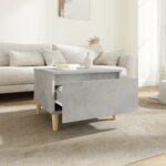 vidaXL Bočné stolíky 2 ks betónovosivé 50x46x35 spracované drevo – Obrázok 4