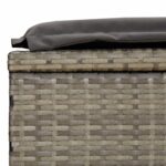 vidaXL 2-miestne lehátko so strieškou sivé 211x112x140 cm polyratan – Obrázok 11