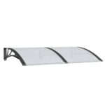 vidaXL Vchodová strieška čierna 150x100 cm polykarbonát – Obrázok 2