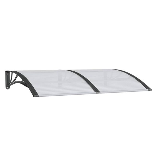vidaXL Vchodová strieška čierna 150x100 cm polykarbonát – Obrázok 2