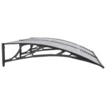 vidaXL Vchodová strieška čierna 150x100 cm polykarbonát – Obrázok 4