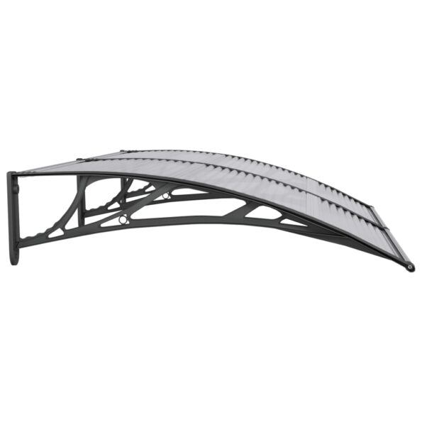 vidaXL Vchodová strieška čierna 150x100 cm polykarbonát – Obrázok 4