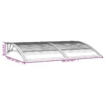 vidaXL Vchodová strieška čierna 150x100 cm polykarbonát – Obrázok 6