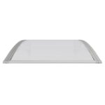 vidaXL Strieška na dvere sivá a priehľadná 100x75 cm polykarbonát – Obrázok 3