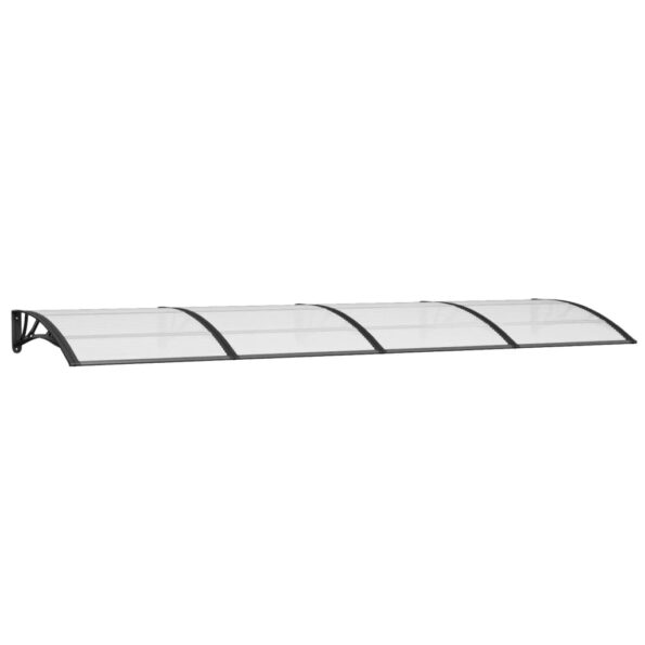 vidaXL Vchodová strieška čierna 350x100 cm polykarbonát – Obrázok 2