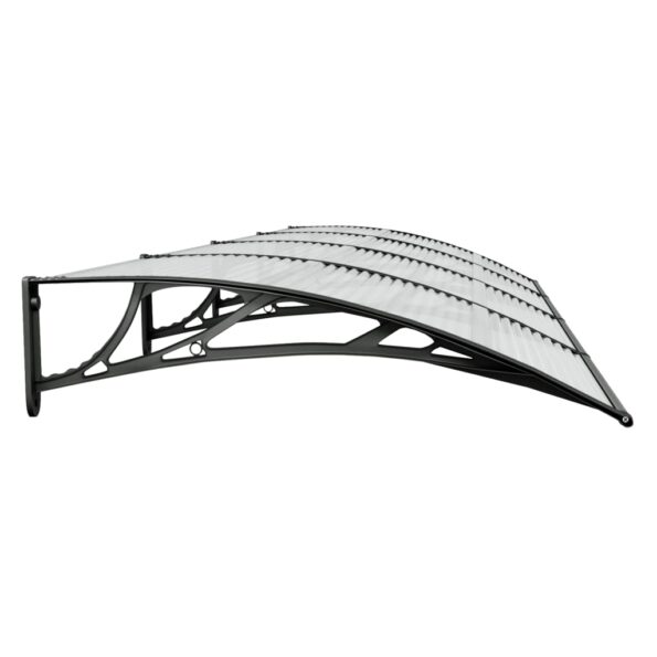 vidaXL Vchodová strieška čierna 350x100 cm polykarbonát – Obrázok 4