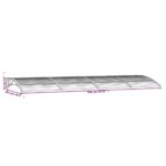 vidaXL Vchodová strieška čierna 350x100 cm polykarbonát – Obrázok 6