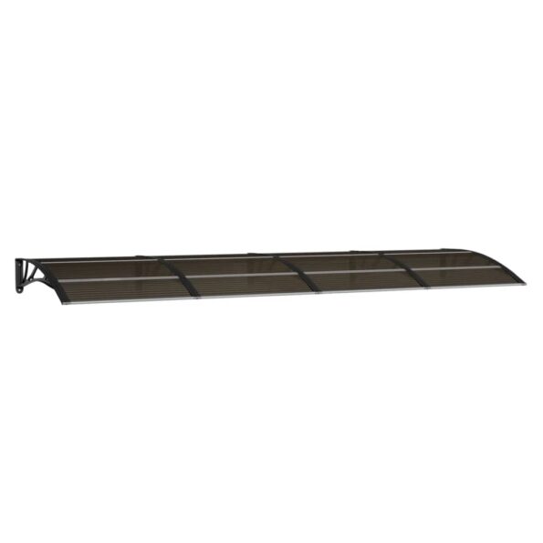 vidaXL Strieška na dvere čierna 350x100 cm polykarbonát – Obrázok 2
