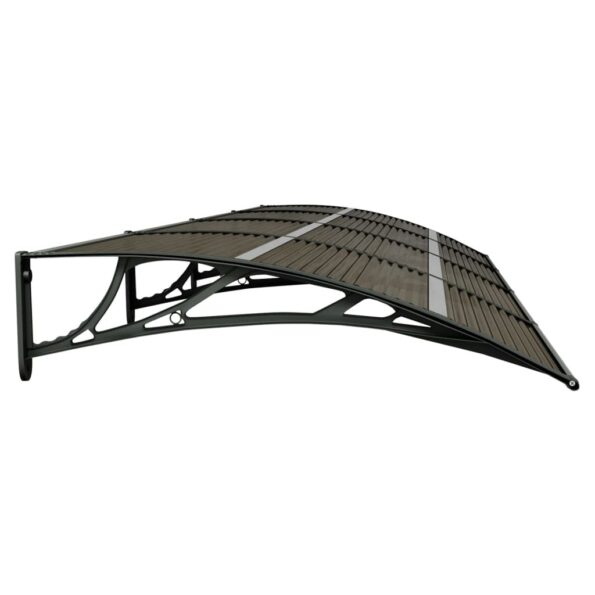 vidaXL Strieška na dvere čierna 350x100 cm polykarbonát – Obrázok 4