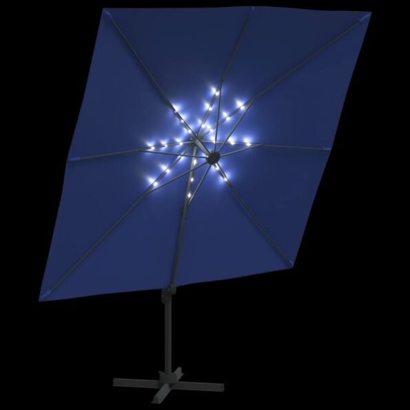 vidaXL LED konzolový slnečník azúrovomodrý 400x300 cm – Obrázok 4