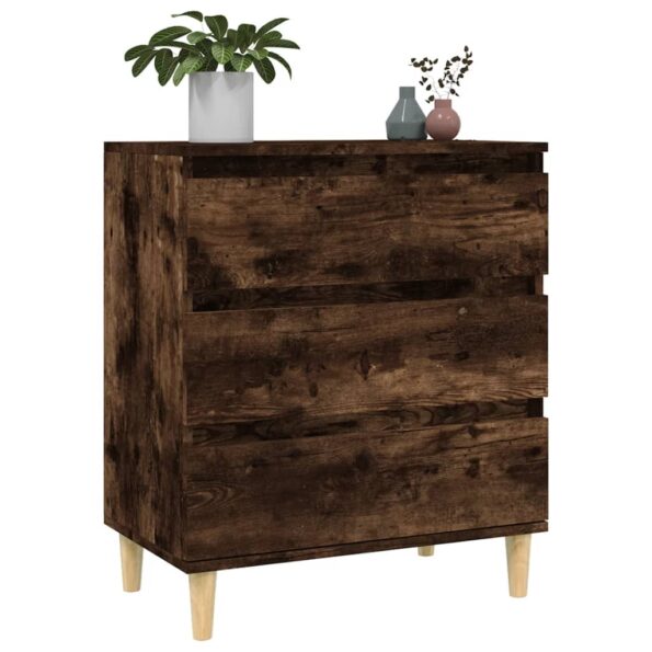 vidaXL Komoda dymový dub 60x35x70 cm spracované drevo – Obrázok 4