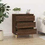 vidaXL Komoda hnedý dub 60x35x70 cm spracované drevo – Obrázok 3