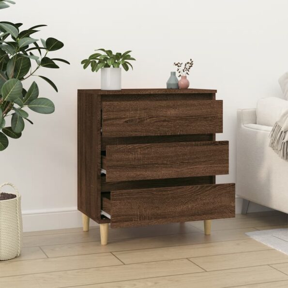 vidaXL Komoda hnedý dub 60x35x70 cm spracované drevo – Obrázok 3
