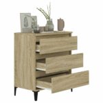 vidaXL Komoda dub sonoma 60x35x70 cm spracované drevo – Obrázok 4