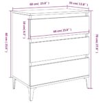vidaXL Komoda dub sonoma 60x35x70 cm spracované drevo – Obrázok 9