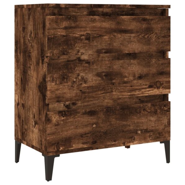 vidaXL Komoda dymový dub 60x35x70 cm spracované drevo – Obrázok 2