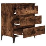 vidaXL Komoda dymový dub 60x35x70 cm spracované drevo – Obrázok 7