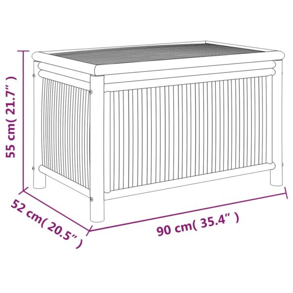 vidaXL Záhradný úložný box 90x52x55 cm bambus – Obrázok 8