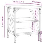 vidaXL Bočné stolíky 2 ks hnedý dub 40x42x50 spracované drevo – Obrázok 10