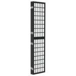 vidaXL Skladací paraván so 4 panelmi japonský štýl 160x170 cm čierny – Obrázok 4