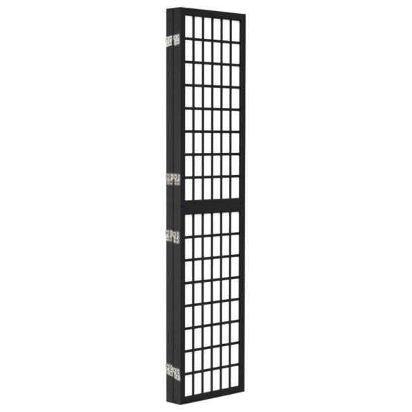 vidaXL Skladací paraván so 4 panelmi japonský štýl 160x170 cm čierny – Obrázok 4