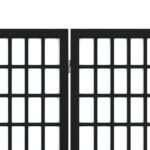 vidaXL Skladací paraván so 4 panelmi japonský štýl 160x170 cm čierny – Obrázok 6