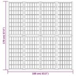 vidaXL Skladací paraván so 4 panelmi japonský štýl 160x170 cm čierny – Obrázok 7