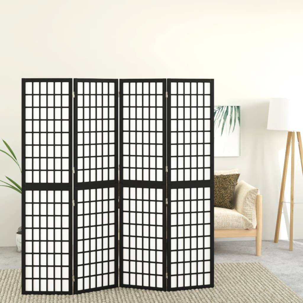 VXL8720845718664_m_en_hd_1.jpg vidaXL Skladací paraván so 4 panelmi japonský štýl 160x170 cm čierny – Obrázok 1
