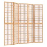 vidaXL Skladací paraván so 5 panelmi japonský štýl 200x170 cm – Obrázok 2