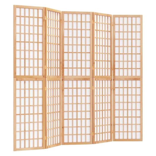 vidaXL Skladací paraván so 5 panelmi japonský štýl 200x170 cm – Obrázok 2