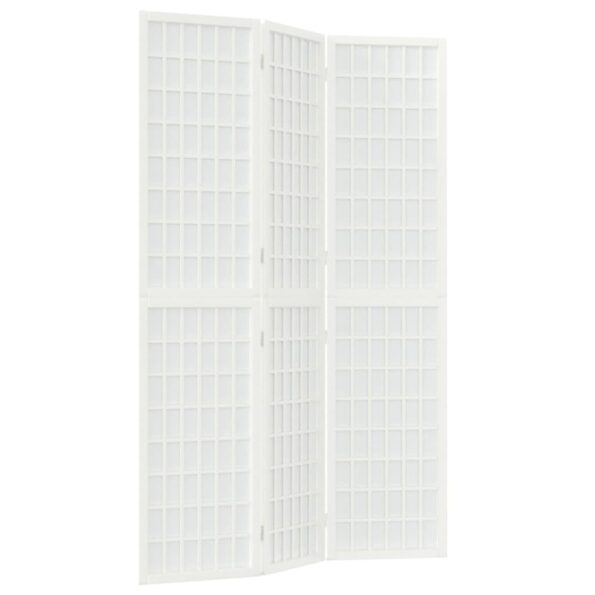 vidaXL Skladací paraván s 3 panelmi, japonský štýl 120x170 cm biely – Obrázok 2