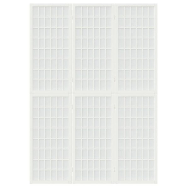 vidaXL Skladací paraván s 3 panelmi, japonský štýl 120x170 cm biely – Obrázok 3