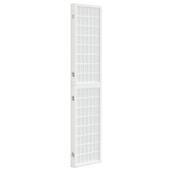 vidaXL Skladací paraván s 3 panelmi, japonský štýl 120x170 cm biely – Obrázok 4