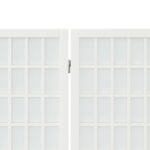 vidaXL Skladací paraván s 3 panelmi, japonský štýl 120x170 cm biely – Obrázok 5