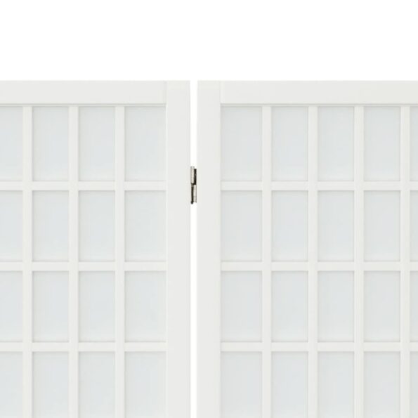 vidaXL Skladací paraván s 3 panelmi, japonský štýl 120x170 cm biely – Obrázok 5