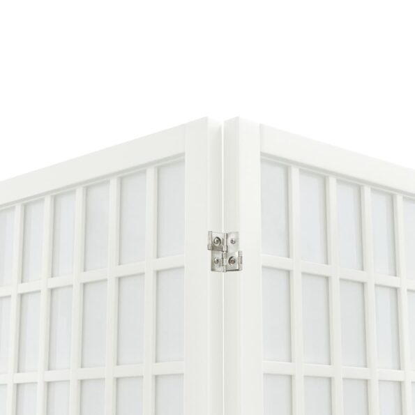 vidaXL Skladací paraván s 3 panelmi, japonský štýl 120x170 cm biely – Obrázok 6