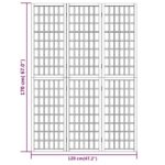 vidaXL Skladací paraván s 3 panelmi, japonský štýl 120x170 cm biely – Obrázok 7