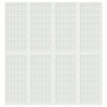 vidaXL Skladací paraván s 4 panelmi, japonský štýl 160x170 cm biely – Obrázok 3