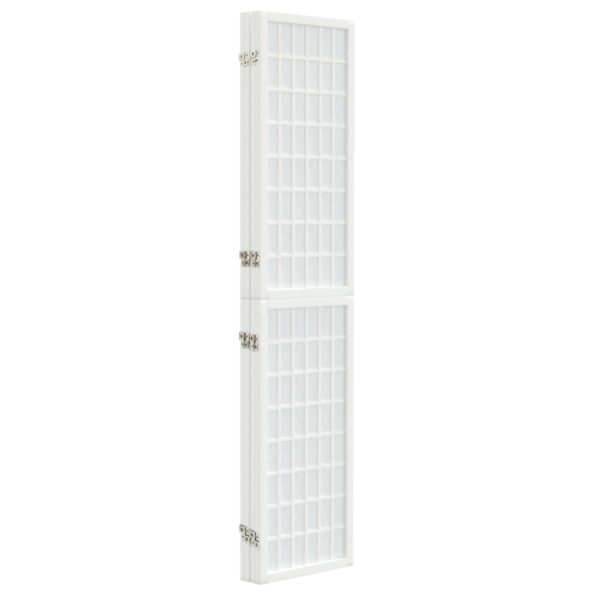 vidaXL Skladací paraván s 4 panelmi, japonský štýl 160x170 cm biely – Obrázok 4