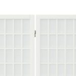 vidaXL Skladací paraván s 4 panelmi, japonský štýl 160x170 cm biely – Obrázok 5