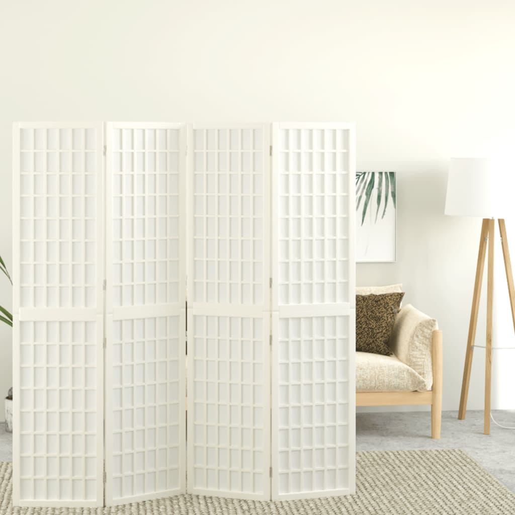 VXL8720845718749_m_en_hd_1.jpg vidaXL Skladací paraván s 4 panelmi, japonský štýl 160x170 cm biely – Obrázok 1