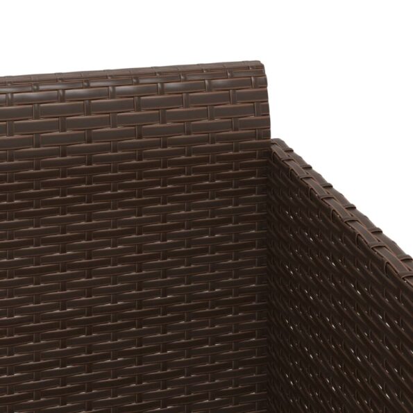 vidaXL Lehátko s vankúšom hnedé 182x118x63 polyratan – Obrázok 7