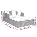vidaXL Lehátko s vankúšom hnedé 182x118x63 polyratan – Obrázok 8