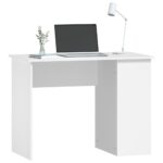 vidaXL Stôl biely 100x55x75 cm spracované drevo – Obrázok 3