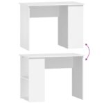 vidaXL Stôl biely 100x55x75 cm spracované drevo – Obrázok 6