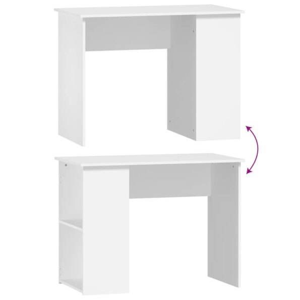 vidaXL Stôl biely 100x55x75 cm spracované drevo – Obrázok 6