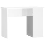 vidaXL Stôl lesklý biely 100x55x75 cm spracované drevo – Obrázok 2